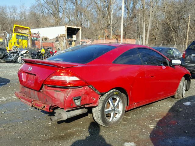 1HGCM71603A005888 - 2003 HONDA ACCORD EX RED photo 4