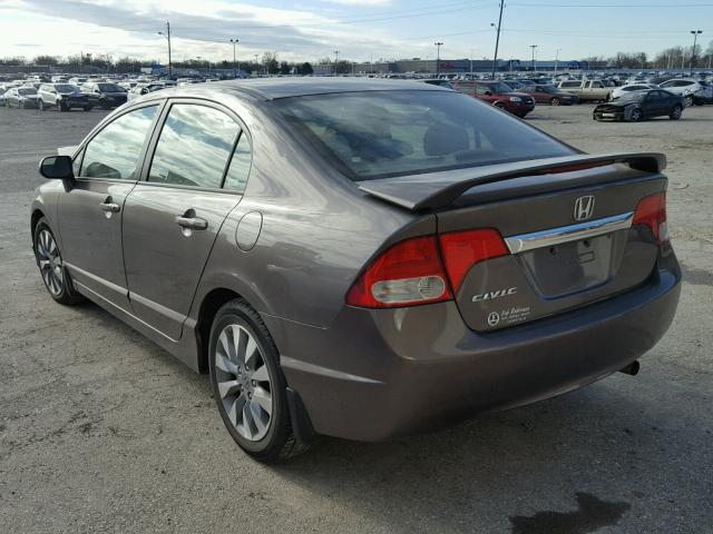 19XFA16809E035829 - 2009 HONDA CIVIC EX BROWN photo 3