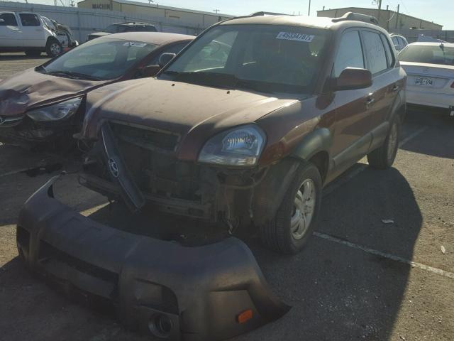 KM8JN12D86U286365 - 2006 HYUNDAI TUCSON GLS RED photo 2