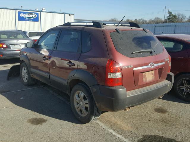 KM8JN12D86U286365 - 2006 HYUNDAI TUCSON GLS RED photo 3