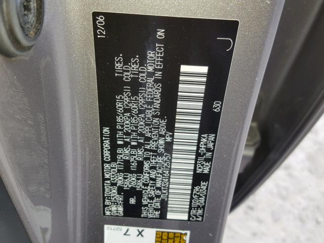 JTLKT324164125757 - 2006 TOYOTA SCION XB Gümüş foto 10