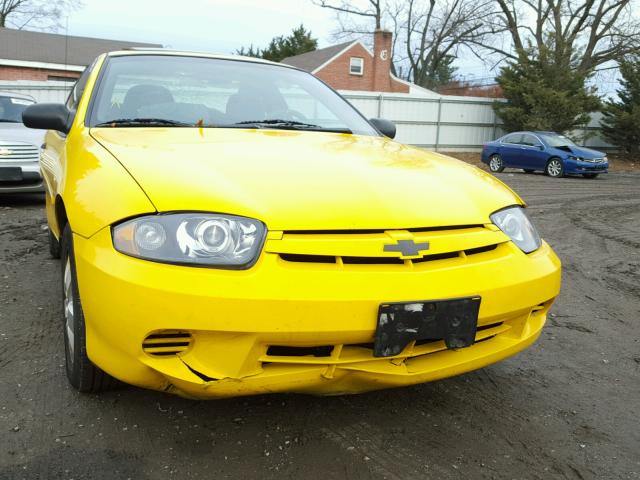 1G1JF12F947324189 - 2004 CHEVROLET CAVALIER L YELLOW photo 9