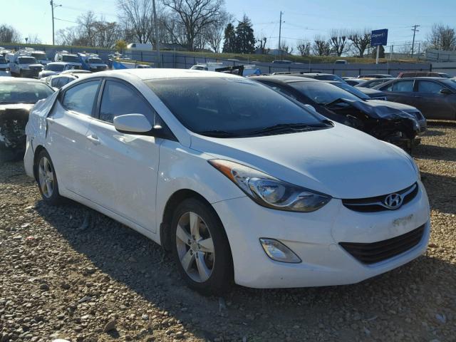 5NPDH4AE8DH393007 - 2013 HYUNDAI ELANTRA GL WHITE photo 1