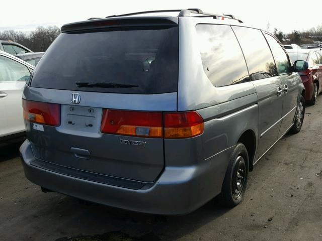 2HKRL18722H539716 - 2002 HONDA ODYSSEY EX GRAY photo 4