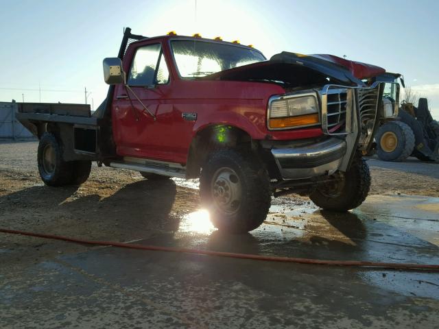 1FDKF38G8VEC36086 - 1997 FORD F350 RED photo 1