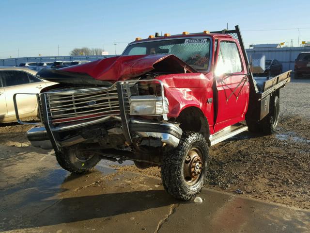 1FDKF38G8VEC36086 - 1997 FORD F350 RED photo 2