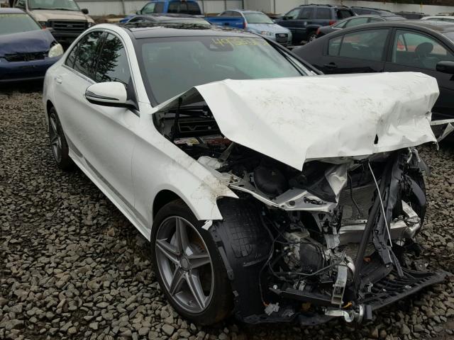 55SWF4KB0GU139389 - 2016 MERCEDES-BENZ C 300 4MAT WHITE photo 1