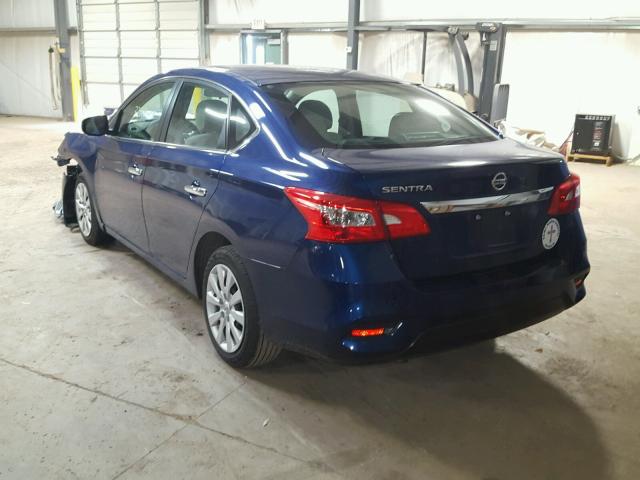 3N1AB7APXGY224169 - 2016 NISSAN SENTRA S BLUE photo 3