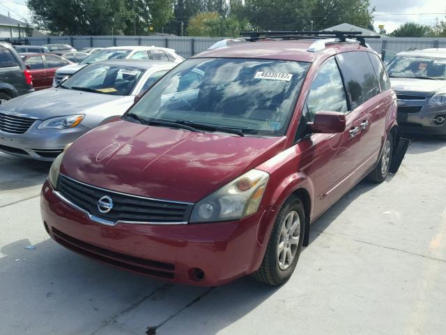 5N1BV28U97N129554 - 2007 NISSAN QUEST S RED photo 2