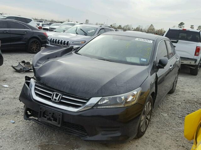 1HGCR2F36EA300905 - 2014 HONDA ACCORD LX BLACK photo 2