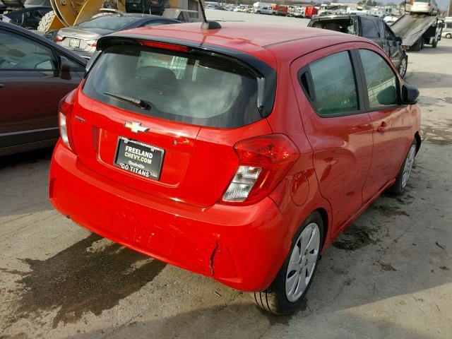 KL8CB6SA5HC770231 - 2017 CHEVROLET SPARK LS RED photo 4