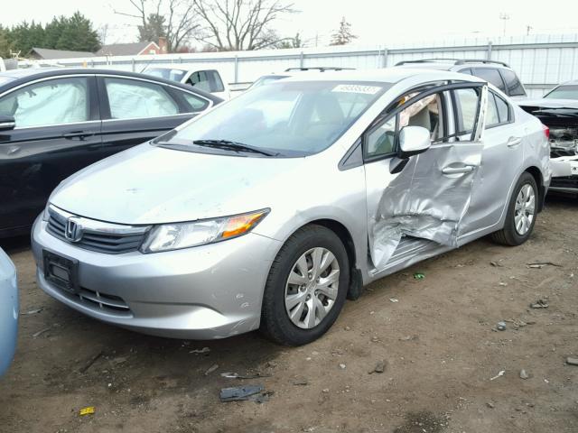 19XFB2F57CE025346 - 2012 HONDA CIVIC LX SILVER photo 2