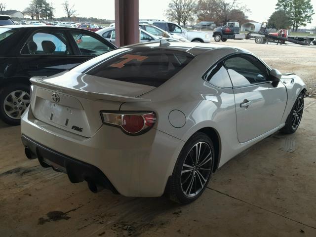 JF1ZNAA15F9703531 - 2015 TOYOTA SCION FR-S WHITE photo 4