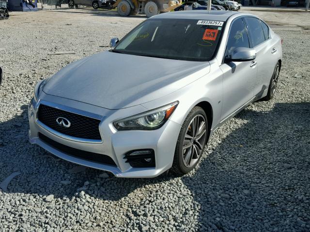 JN1BV7AP3FM342819 - 2015 INFINITI Q50 BASE SILVER photo 2
