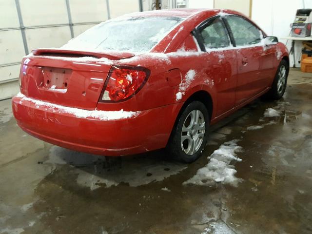 1G8AM12F54Z173881 - 2004 SATURN ION LEVEL RED photo 4