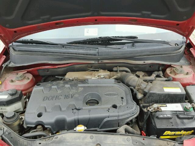 KNADE123X66038189 - 2006 KIA RIO RED photo 7