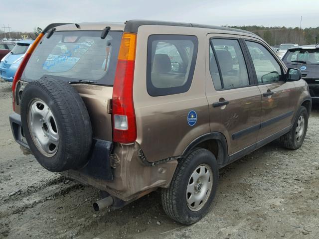 JHLRD78472C008807 - 2002 HONDA CR-V LX BROWN photo 4