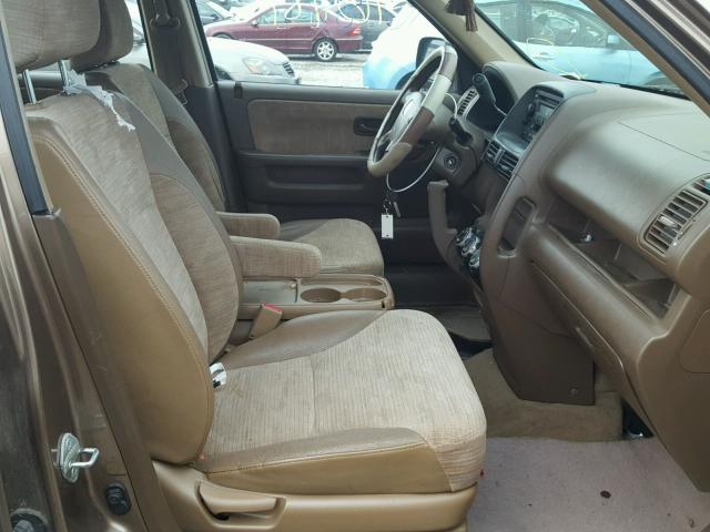 JHLRD78472C008807 - 2002 HONDA CR-V LX BROWN photo 5