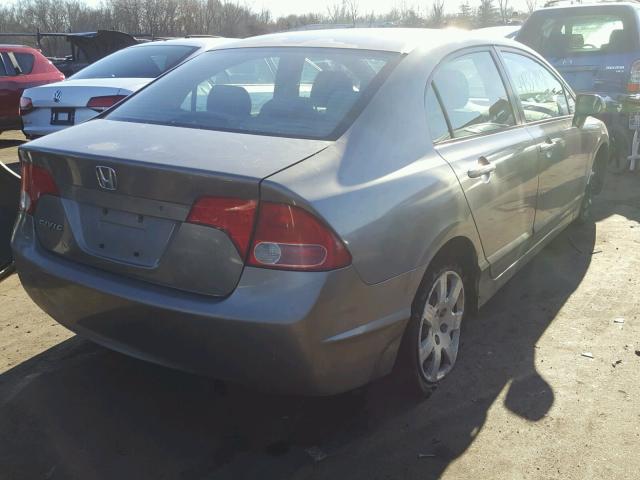 2HGFA16507H501560 - 2007 HONDA CIVIC LX GRAY photo 4