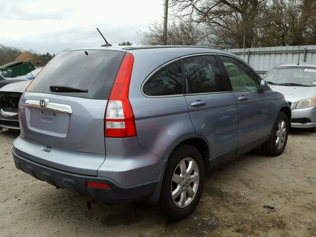 JHLRE48748C036563 - 2008 HONDA CR-V EXL BLUE photo 4