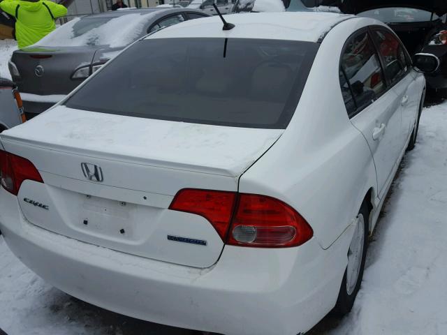 JHMFA36296S000799 - 2006 HONDA CIVIC HYBR WHITE photo 4