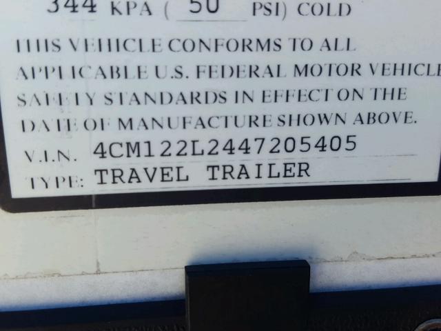 4CM122L2447205405 - 2004 FLEETWOOD TRAILER WHITE photo 10