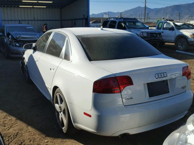 WAUEF78E78A145570 - 2008 AUDI A4 S-LINE WHITE photo 3