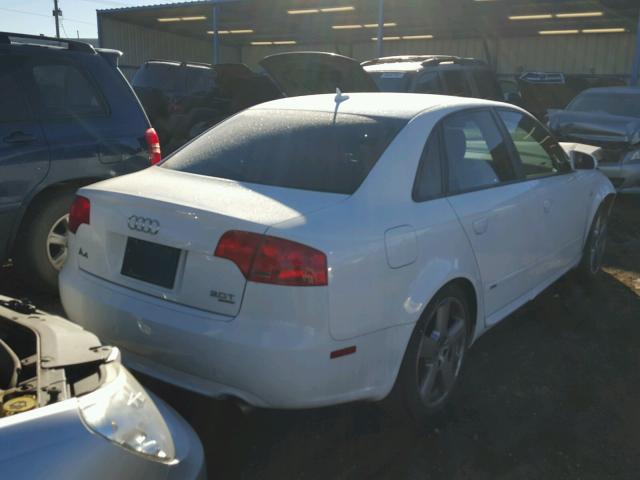 WAUEF78E78A145570 - 2008 AUDI A4 S-LINE WHITE photo 4