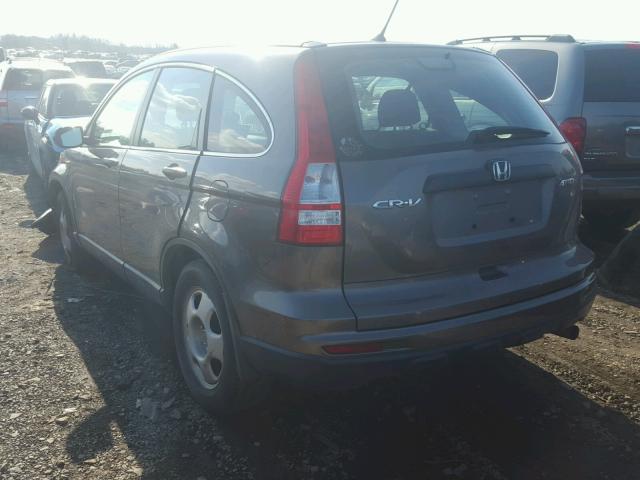 5J6RE4H32AL038595 - 2010 HONDA CR-V LX GRAY photo 3