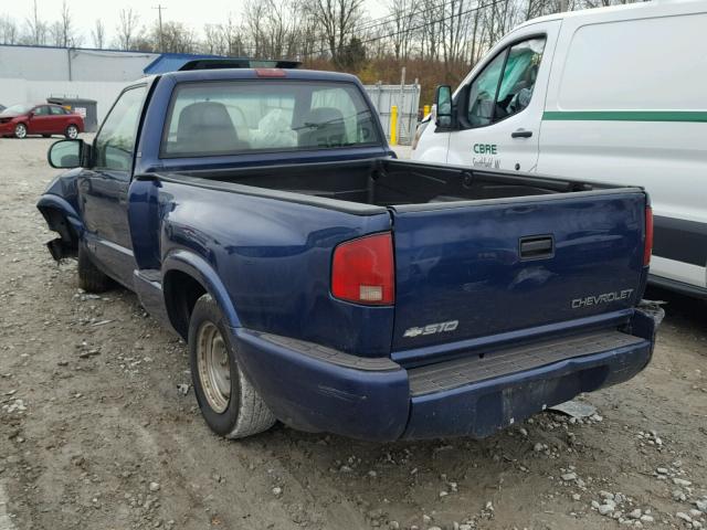 1GCCS145918102161 - 2001 CHEVROLET S TRUCK S1 BLUE photo 3