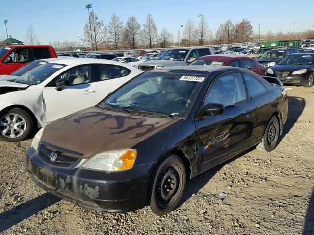 1HGEM22942L011362 - 2002 HONDA CIVIC EX BLACK photo 2