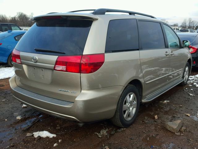 5TDZA22C44S120376 - 2004 TOYOTA SIENNA XLE TAN photo 4