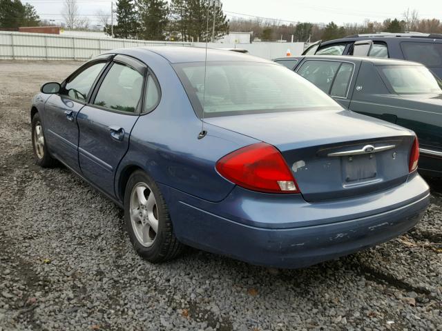 1FAFP55U52A137680 - 2002 FORD TAURUS SES BLUE photo 3