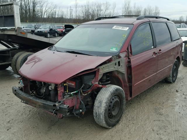 5TDZA23C34S033051 - 2004 TOYOTA SIENNA CE MAROON photo 2