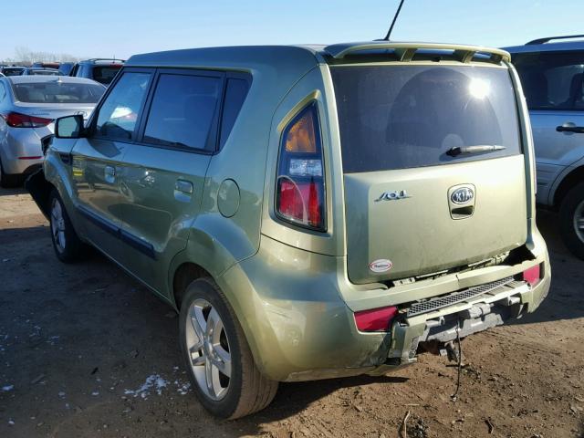 KNDJT2A25A7176056 - 2010 KIA SOUL + GREEN photo 3