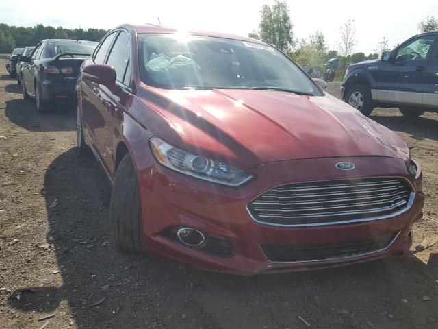 3FA6P0RU5DR302648 - 2013 FORD FUSION TIT RED photo 1