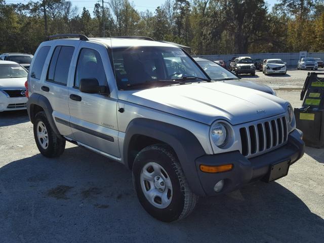 1J4GL48K24W220255 - 2004 JEEP LIBERTY SP SILVER photo 1