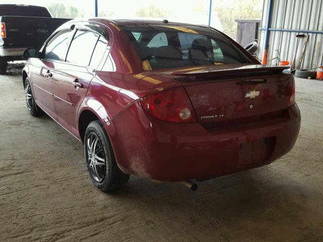 1G1AL55F077301688 - 2007 CHEVROLET COBALT LT BURGUNDY photo 3