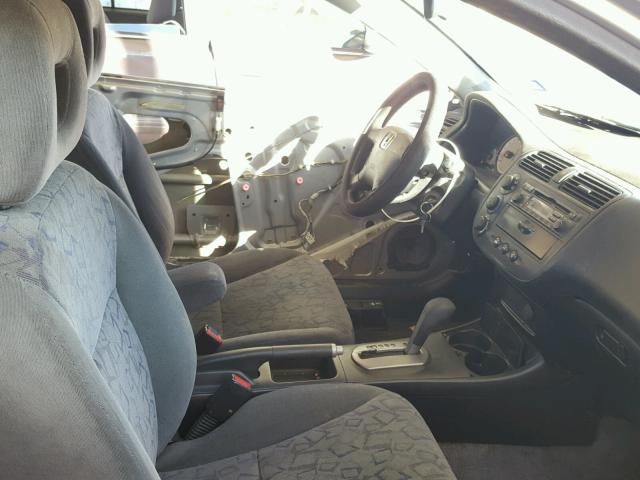 1HGEM22922L100668 - 2002 HONDA CIVIC EX SILVER photo 5