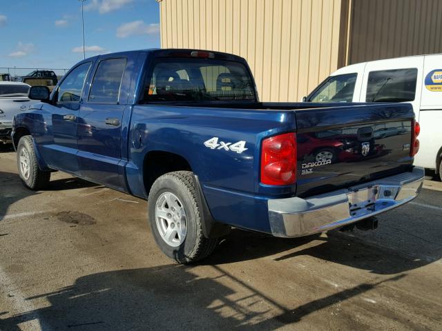 1D7HW48N66S534728 - 2006 DODGE DAKOTA QUA BLUE photo 3