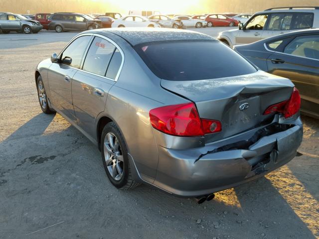 JNKCV51F35M305313 - 2005 INFINITI G35 GRAY photo 3