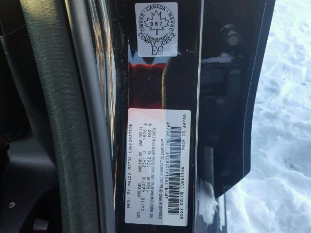 JM1BL1H31A1318757 - 2010 MAZDA SPEED 3 黑色 照片 10
