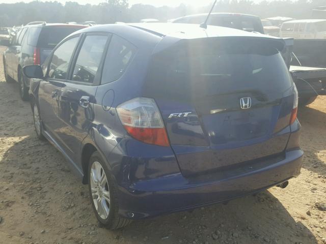 JHMGE884X9S005115 - 2009 HONDA FIT SPORT BLUE photo 3