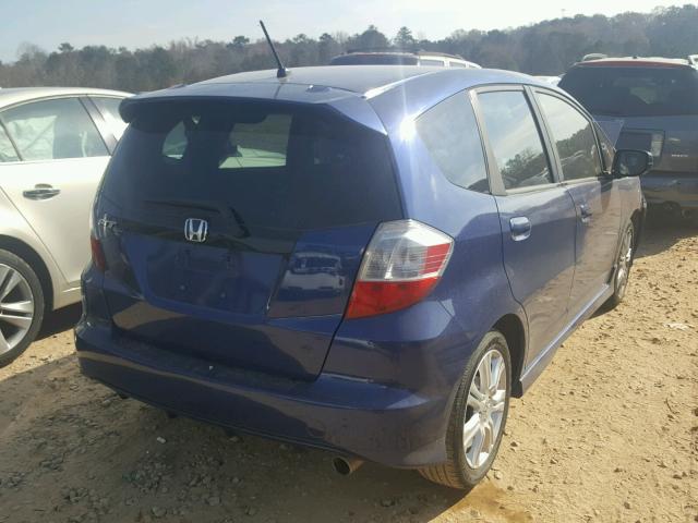 JHMGE884X9S005115 - 2009 HONDA FIT SPORT BLUE photo 4