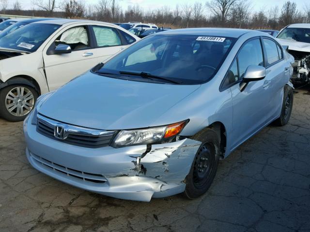 19XFB2F52CE018434 - 2012 HONDA CIVIC LX BLUE photo 2