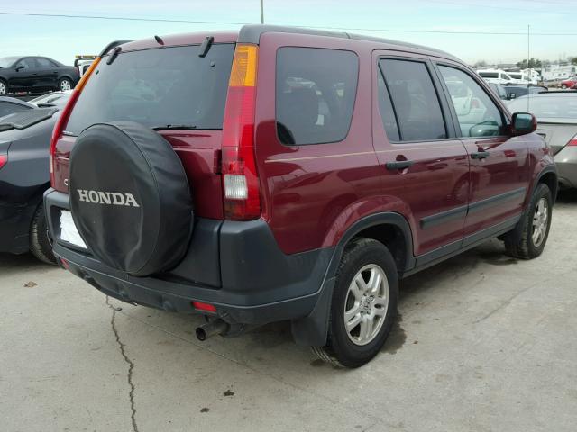 SHSRD78864U254617 - 2004 HONDA CR-V EX RED photo 4