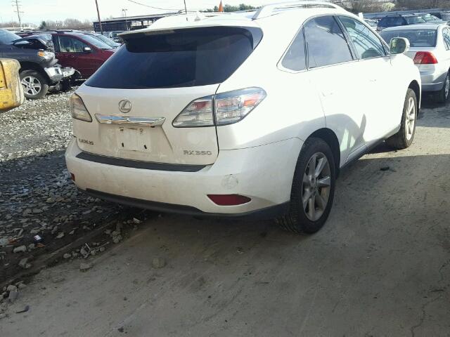 2T2BK1BA4AC010984 - 2010 LEXUS RX 350 WHITE photo 4