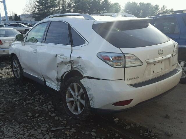 2T2BK1BA4AC010984 - 2010 LEXUS RX 350 WHITE photo 9