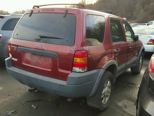 1FMYU041X1KA34491 - 2001 FORD ESCAPE XLT BURGUNDY photo 4