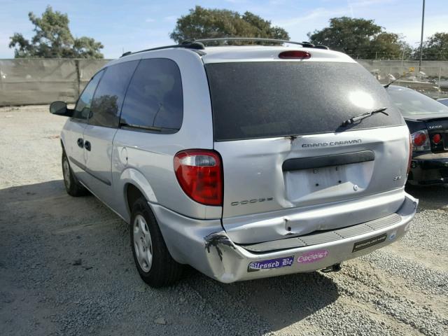 1D4GP24383B230620 - 2003 DODGE GRAND CARA SILVER photo 3